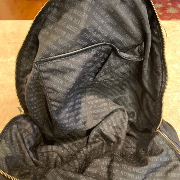 Steven by Steve Madden Large Black Nylon Tote Bag/Purse - Picture 11 of 16